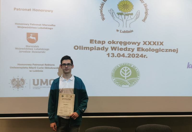 Łukowianin z awansem na olimpiadę ekologiczną