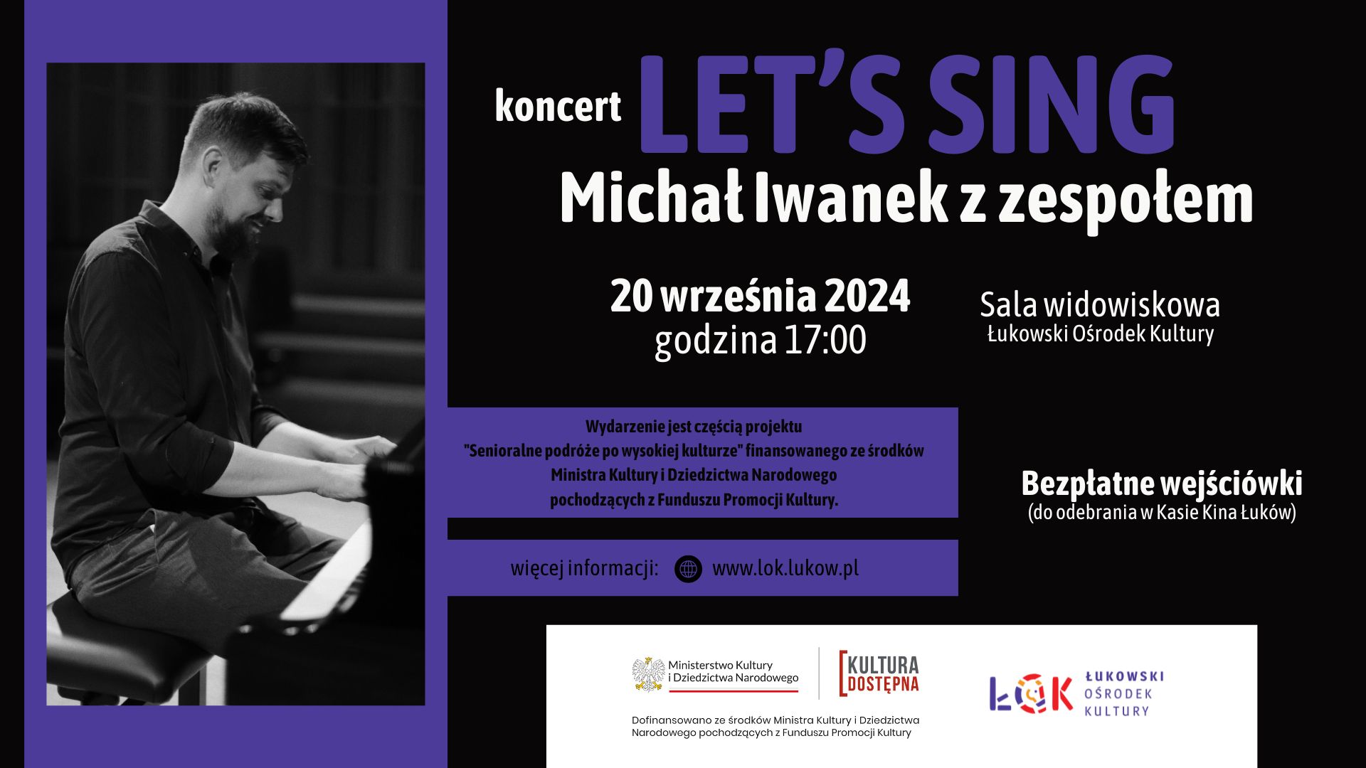 Koncert „Let's sing”. Odbierz darmowe wejściówki