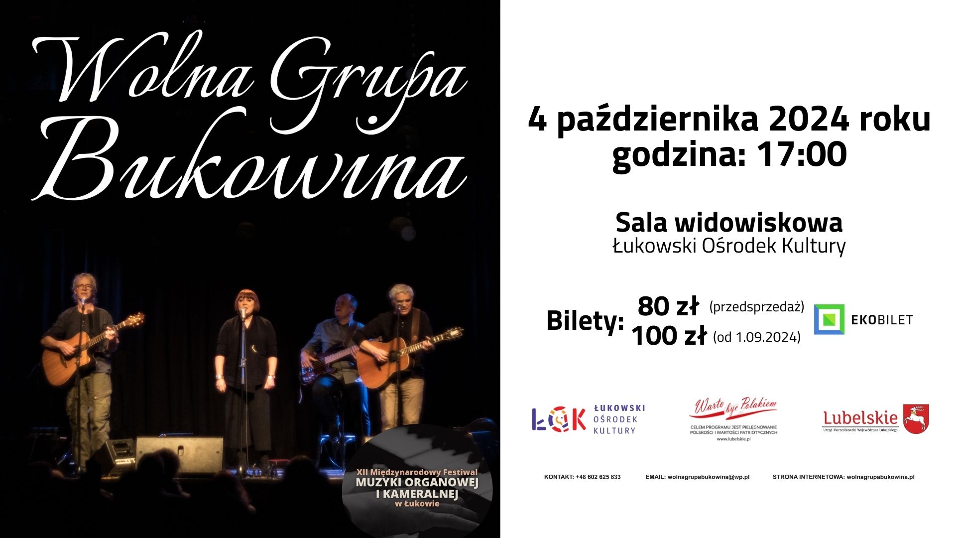 Wolna Grupa Bukowina zagra w Łukowie