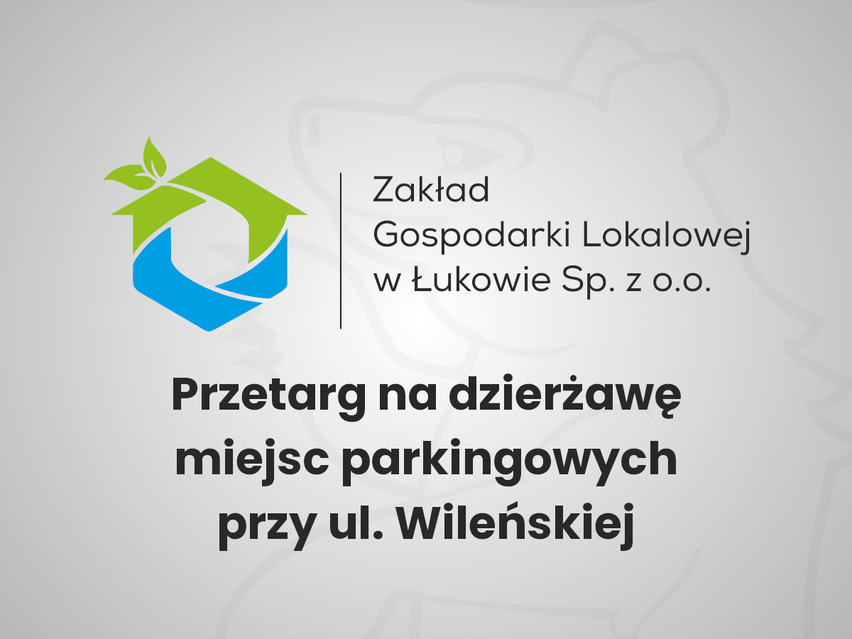 Przetarg na dzierżawę miejsc postojowych przy ul. Wileńskiej