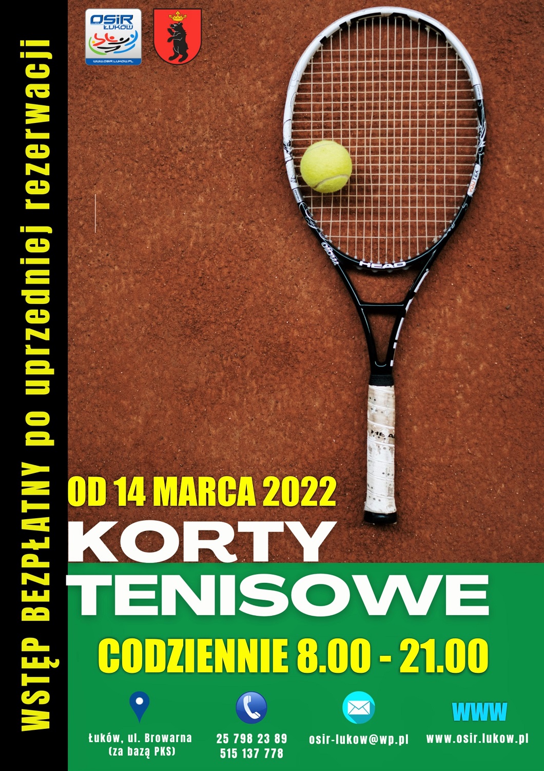 Zapraszamy na korty tenisowe