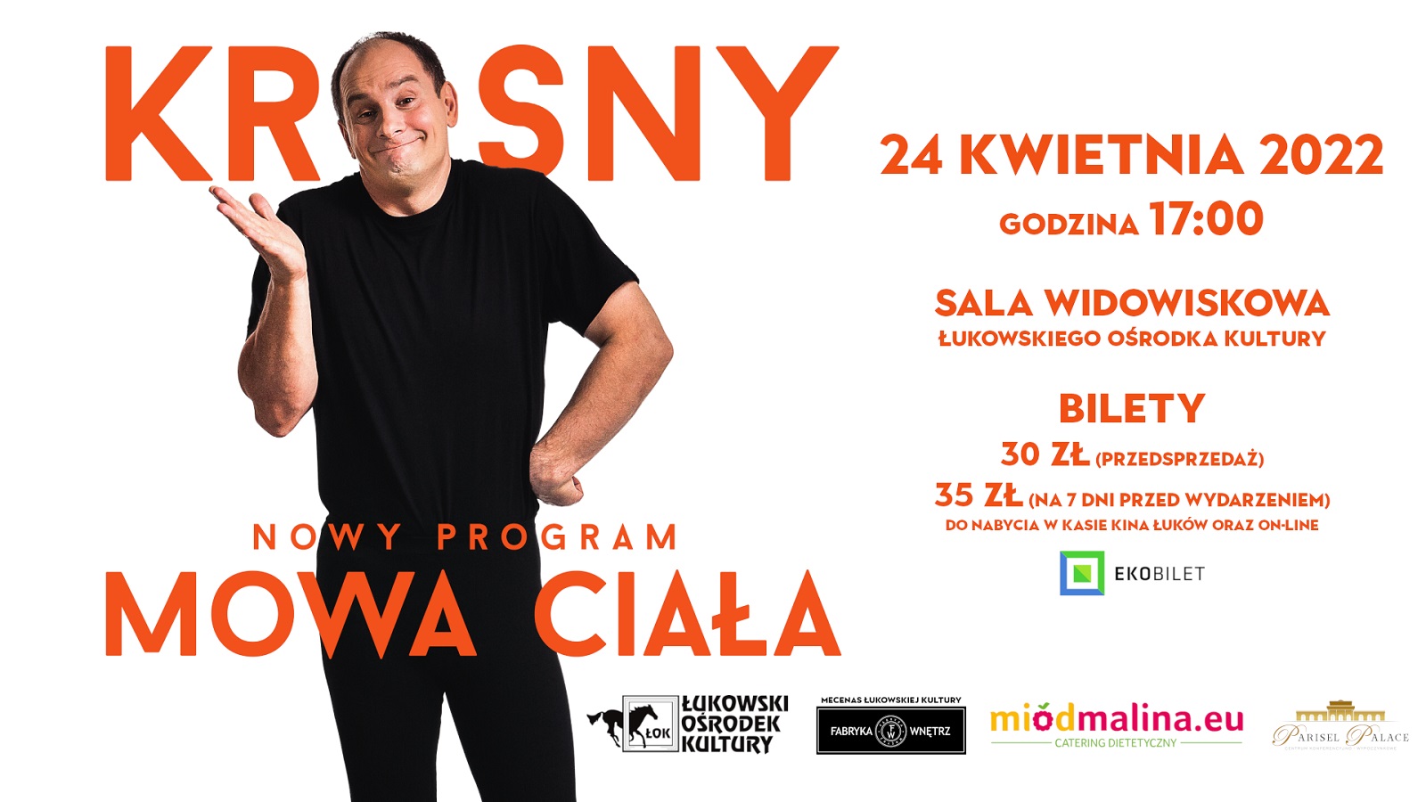 Najsłynniejszy polski mim wystąpi w Łukowie