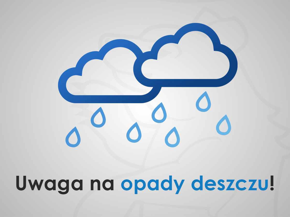 Uwaga na intensywne opady deszczu